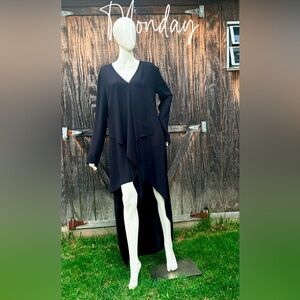 BCBGMAXAZRIA Black Large size dress